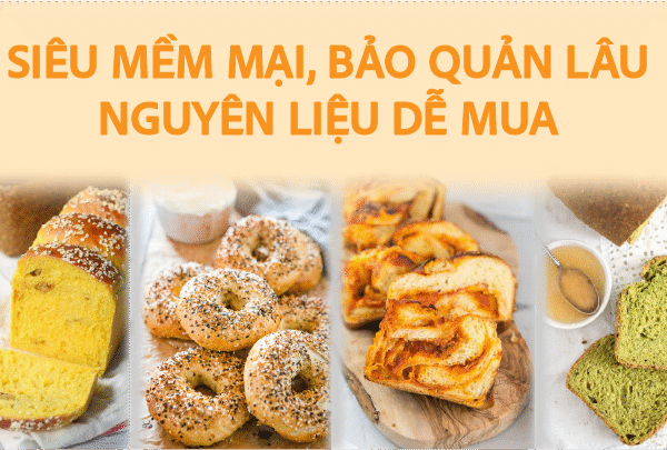 Lớp trực tiếp bánh mì healthy 6 loại
